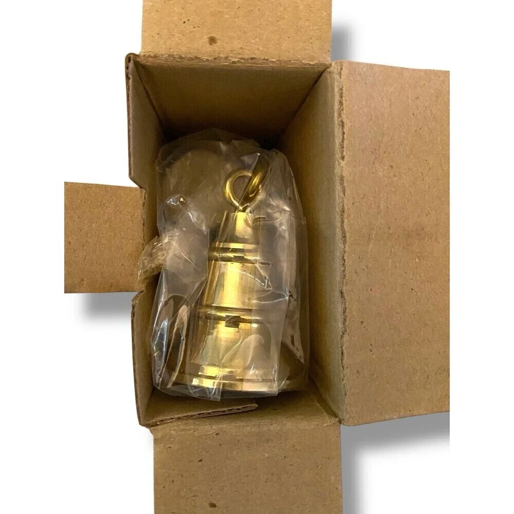 Vintage Brass Wood Candle Snuffer Mariner Six Ivory 10 Inch dinner Candles W/Box